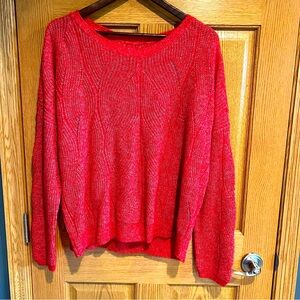 Anthropology knit red sweater